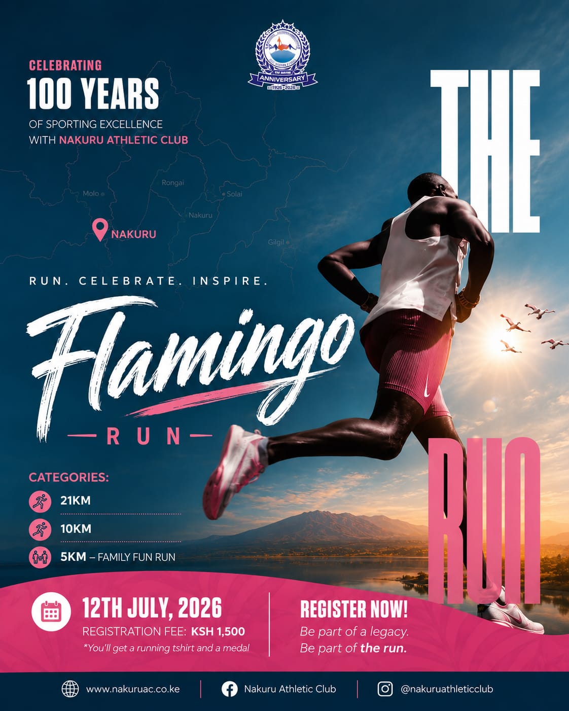 The Flamingo Run 2026 – Nakuru Athletic Club 100 Years Celebration